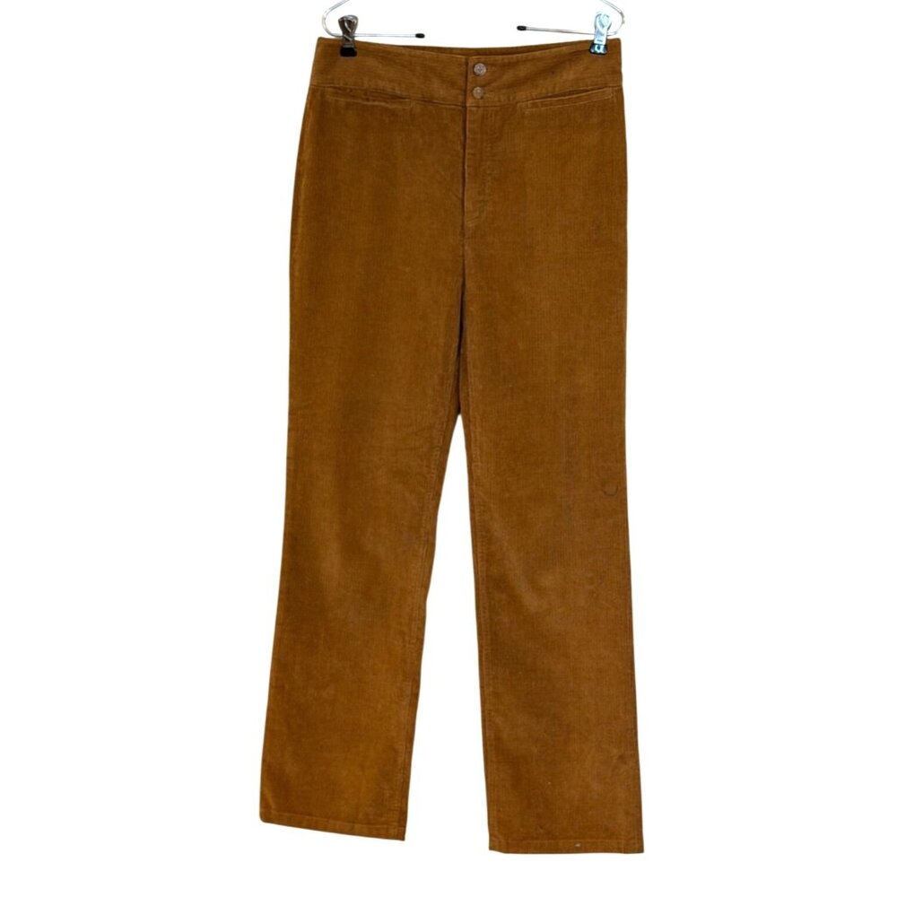 J. McLaughlin Women's High Rise  Boot Cut Corduroy Pants Brown Tan Size 8